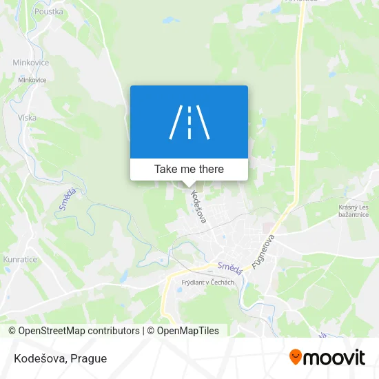 Карта Kodešova