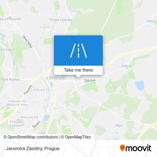 Jaromíra Zástěry map