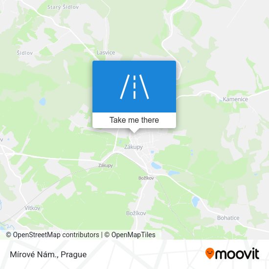 Mírové Nám. map
