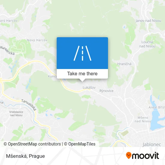 Карта Mšenská