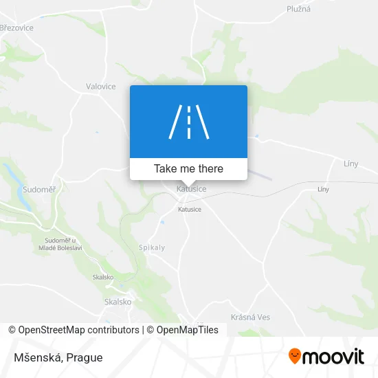 Карта Mšenská