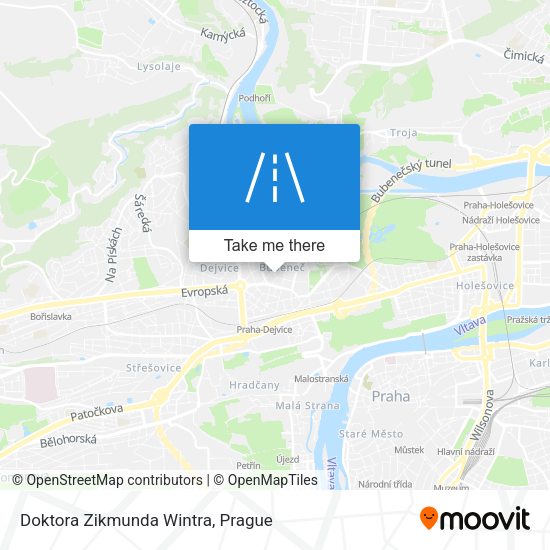 Doktora Zikmunda Wintra map