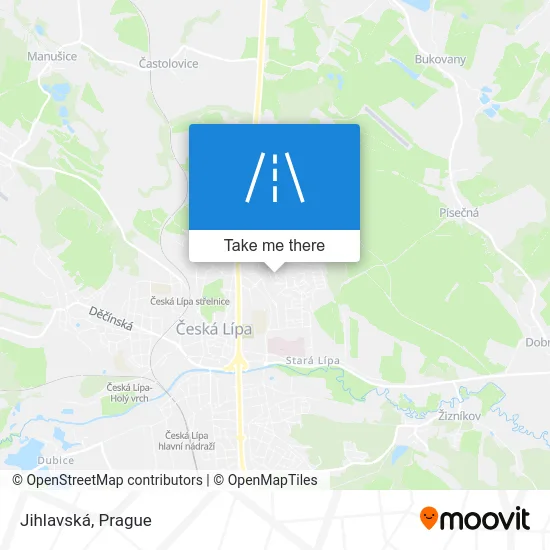 Карта Jihlavská