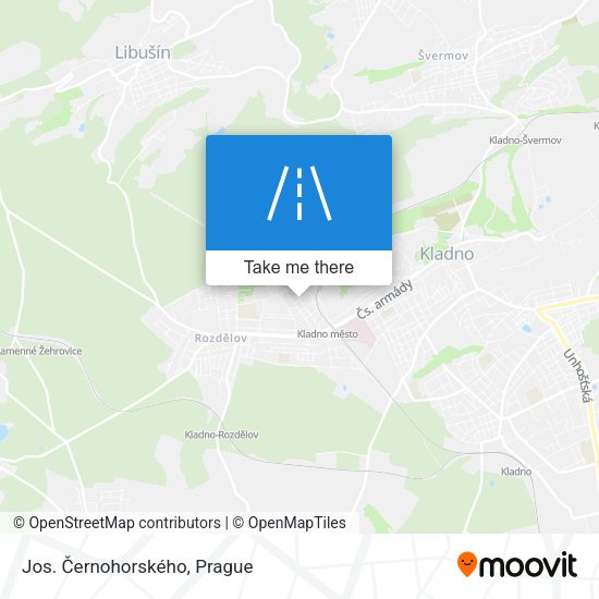 Jos. Černohorského map