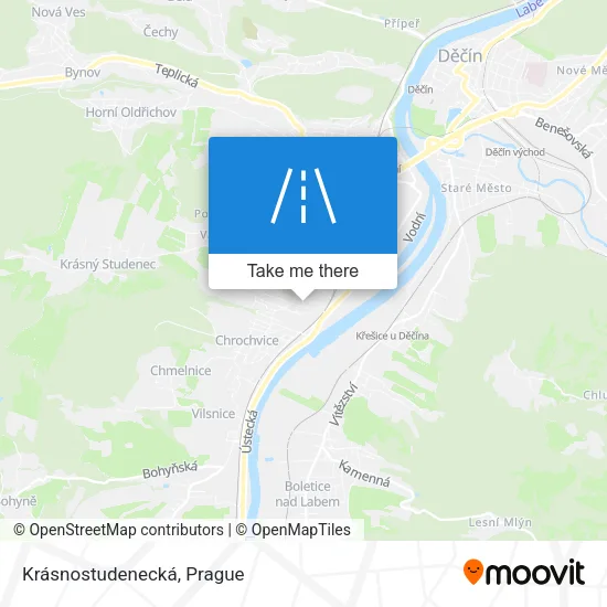 Карта Krásnostudenecká