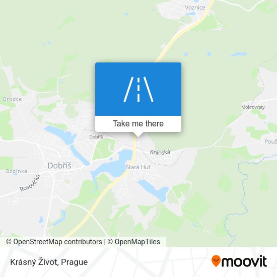 Krásný Život map