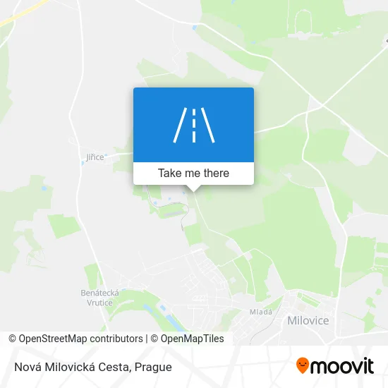 Карта Nová Milovická Cesta