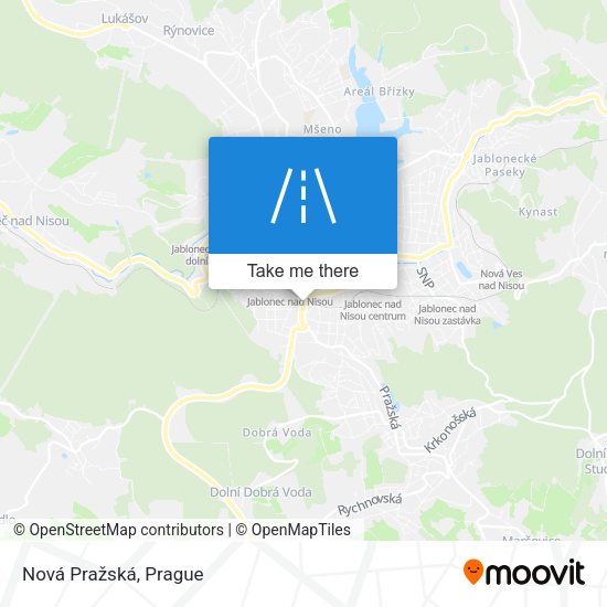 Nová Pražská map