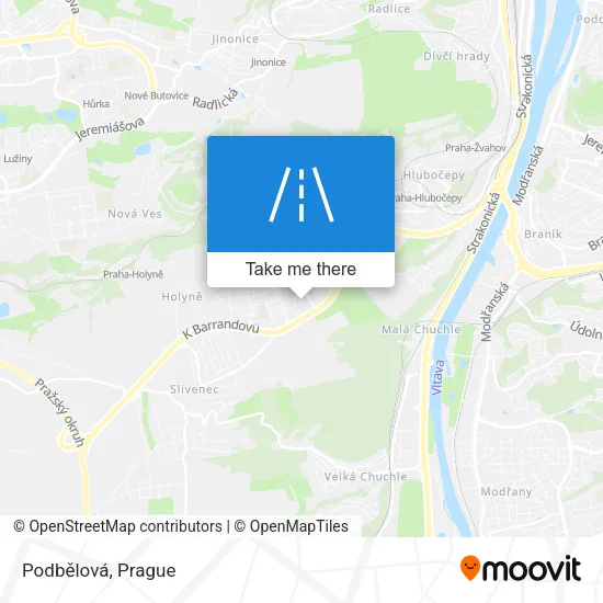 Карта Podbělová