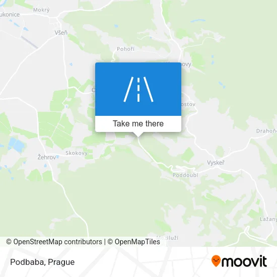 Карта Podbaba