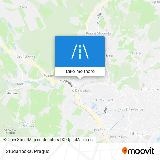 Карта Studánecká