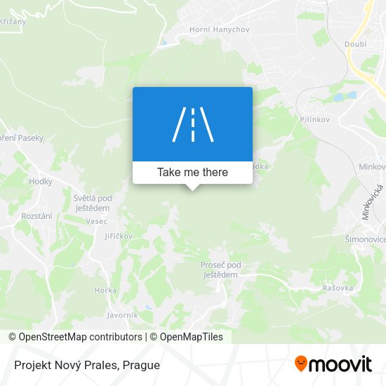 Projekt Nový Prales map