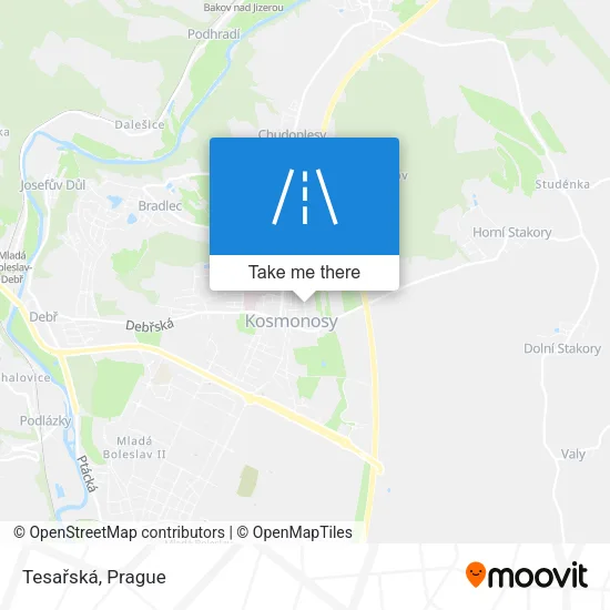 Tesařská map