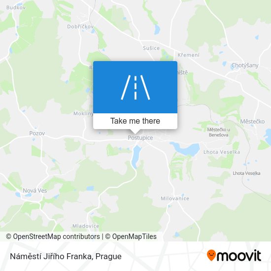 Náměstí Jiřího Franka map