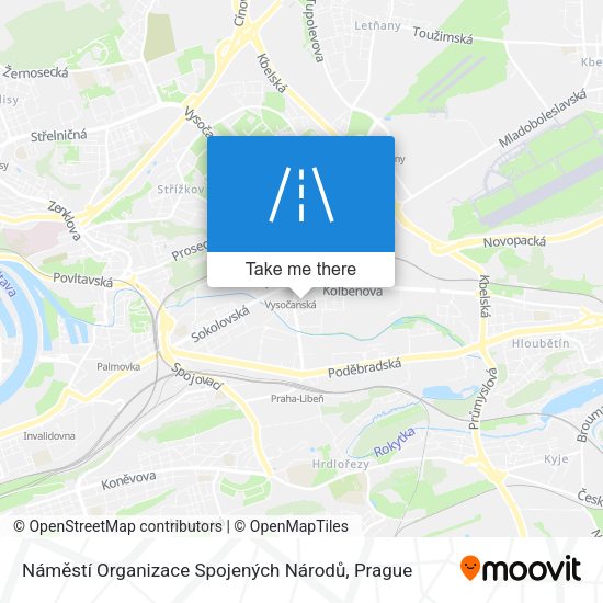 Náměstí Organizace Spojených Národů map