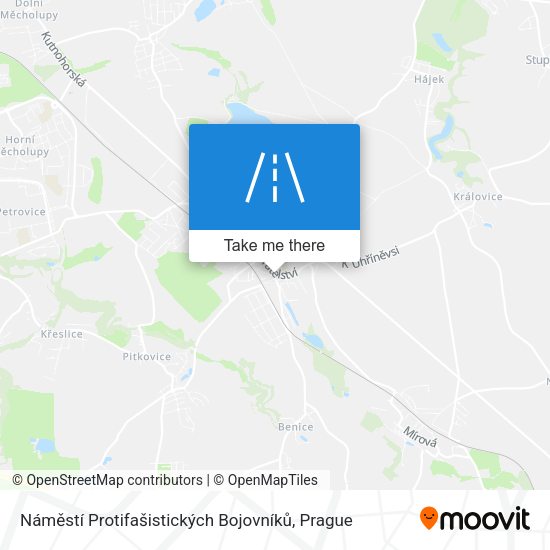 Náměstí Protifašistických Bojovníků map