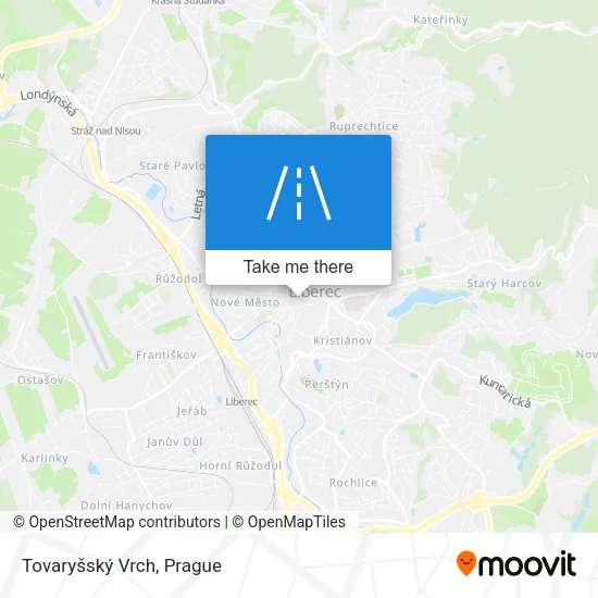 Карта Tovaryšský Vrch