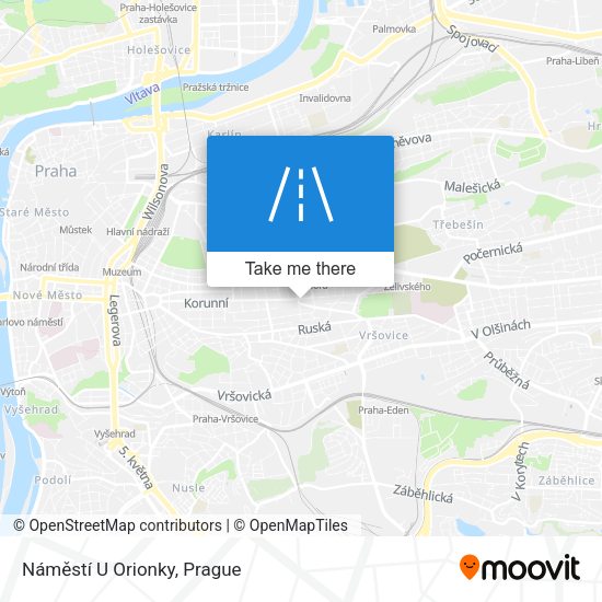 Náměstí U Orionky map