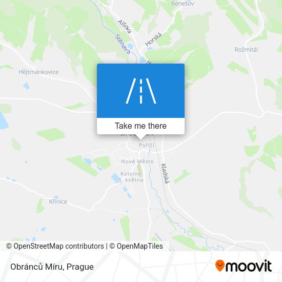 Obránců Míru map
