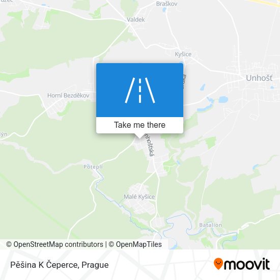 Pěšina K Čeperce map