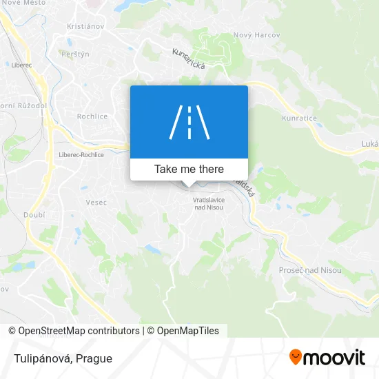 Карта Tulipánová