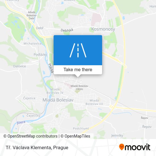Tř. Václava Klementa map