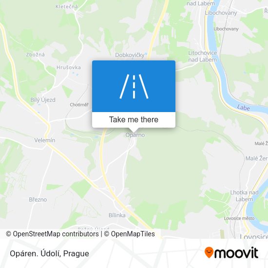 Opáren. Údolí map