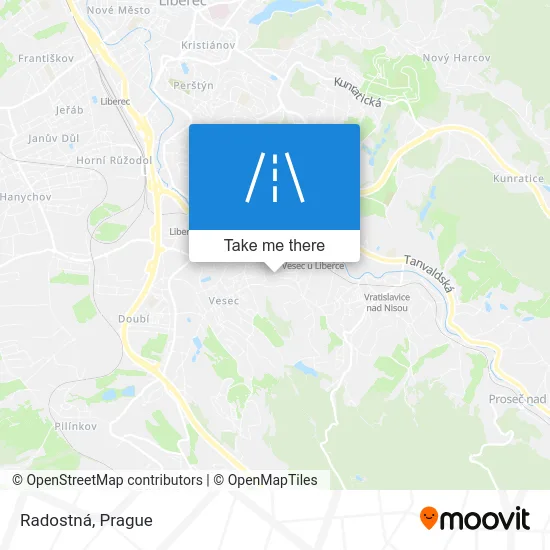 Карта Radostná