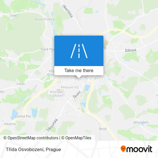 Карта Třída Osvobození