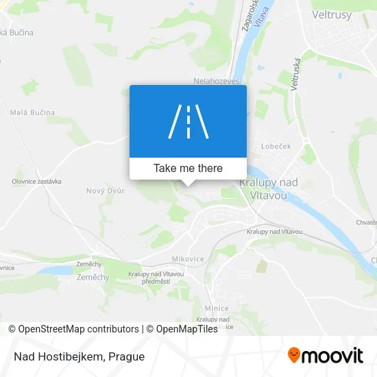Карта Nad Hostibejkem