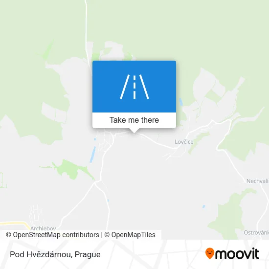 Карта Pod Hvězdárnou