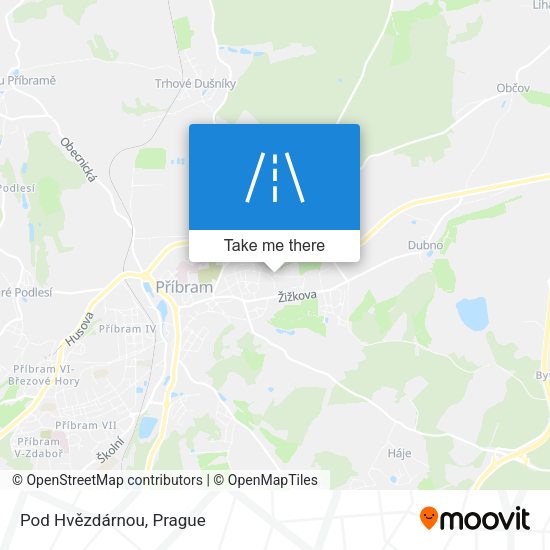 Pod Hvězdárnou map