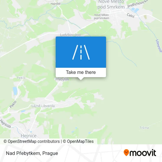 Карта Nad Přebytkem