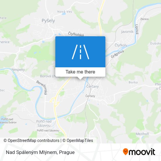 Nad Spáleným Mlýnem map