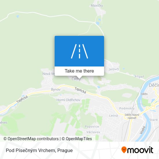 Pod Písečným Vrchem map