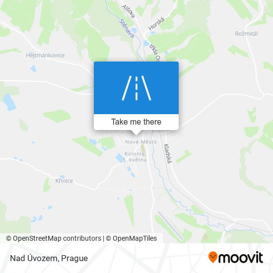 Nad Úvozem map