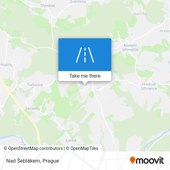 Nad Šeblákem map