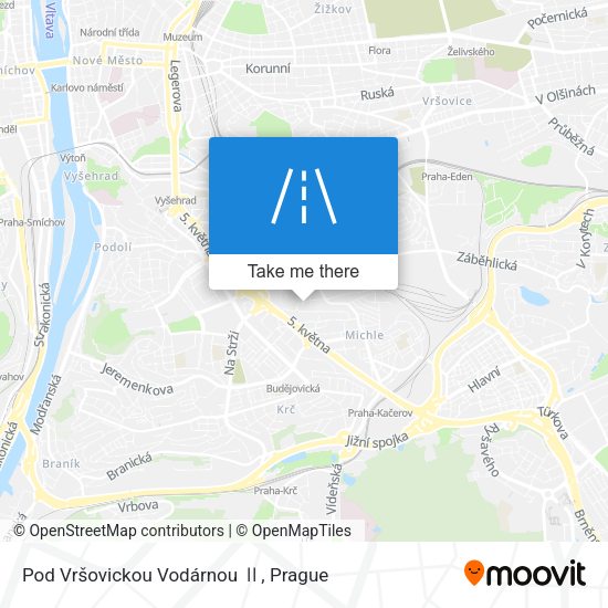 Pod Vršovickou Vodárnou Ⅱ map