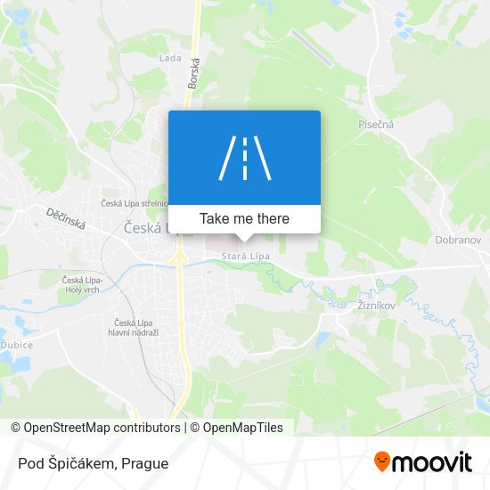 Pod Špičákem map