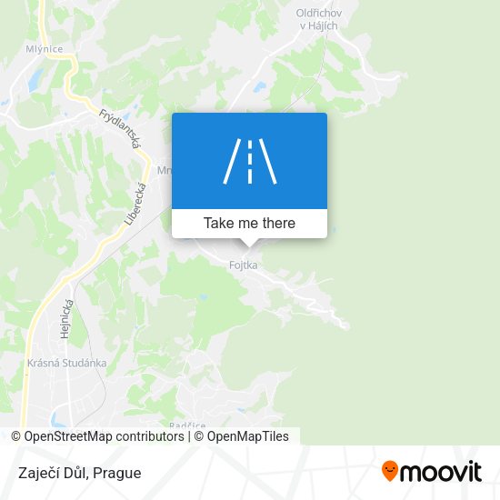 Zaječí Důl map