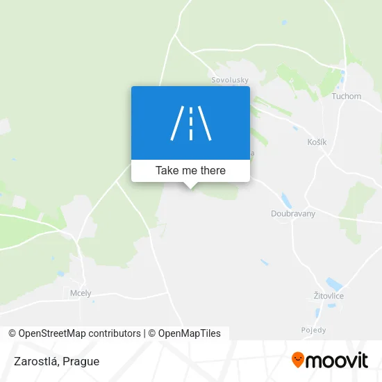 Карта Zarostlá