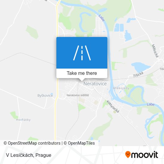 V Lesíčkách map