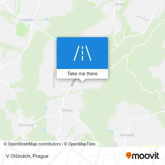 Карта V Olšinách