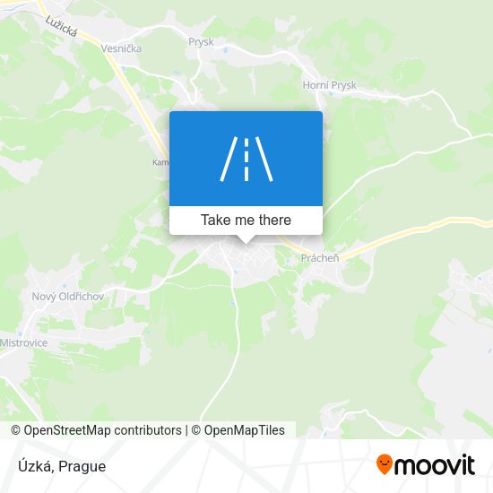 Карта Úzká