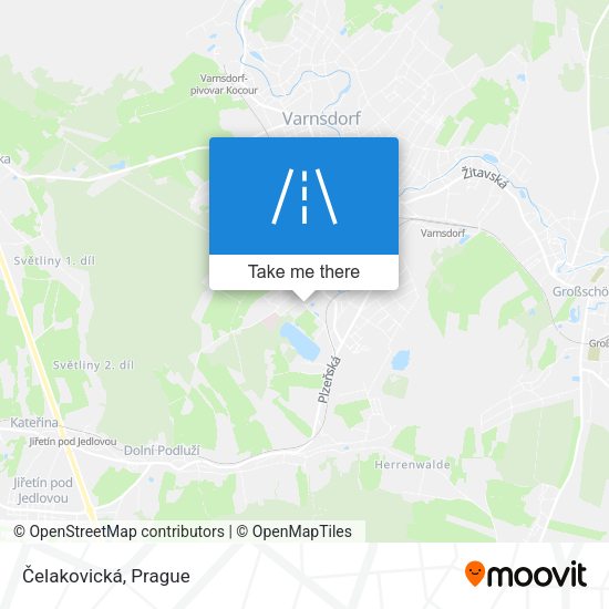 Čelakovická map