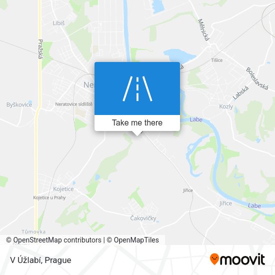V Úžlabí map