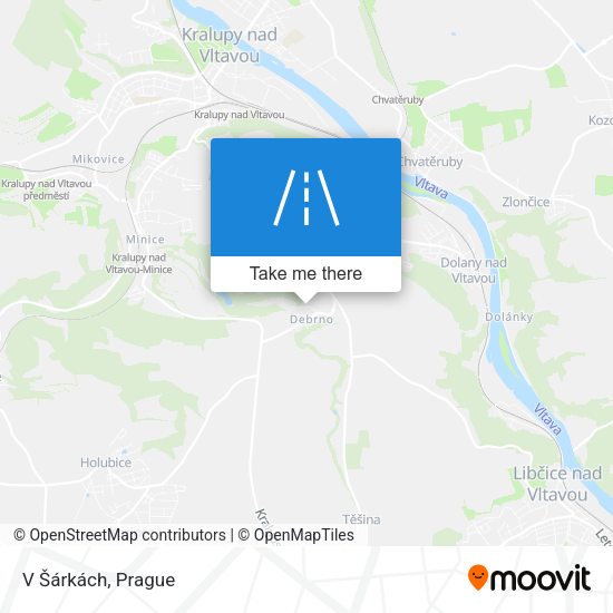 V Šárkách map