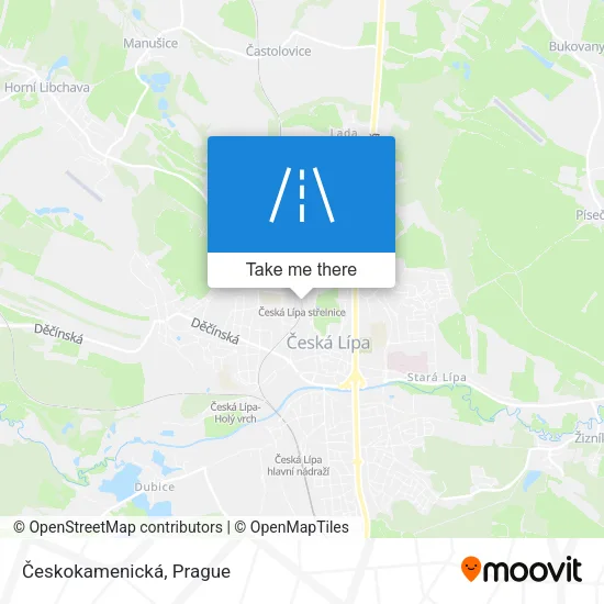 Карта Českokamenická