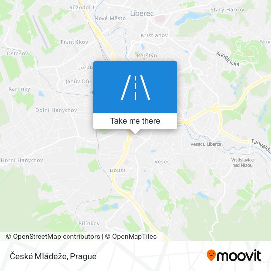 České Mládeže map