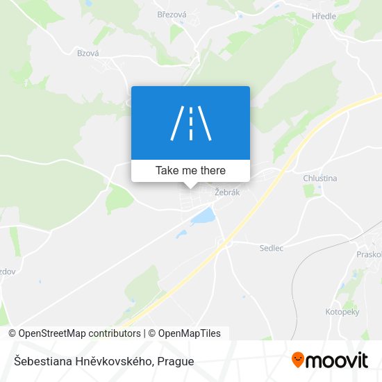 Šebestiana Hněvkovského map